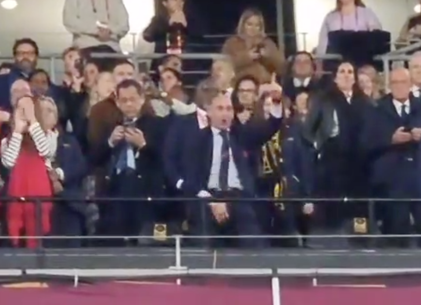 Rubiales appeared to grab his crotch during the victory celebrations