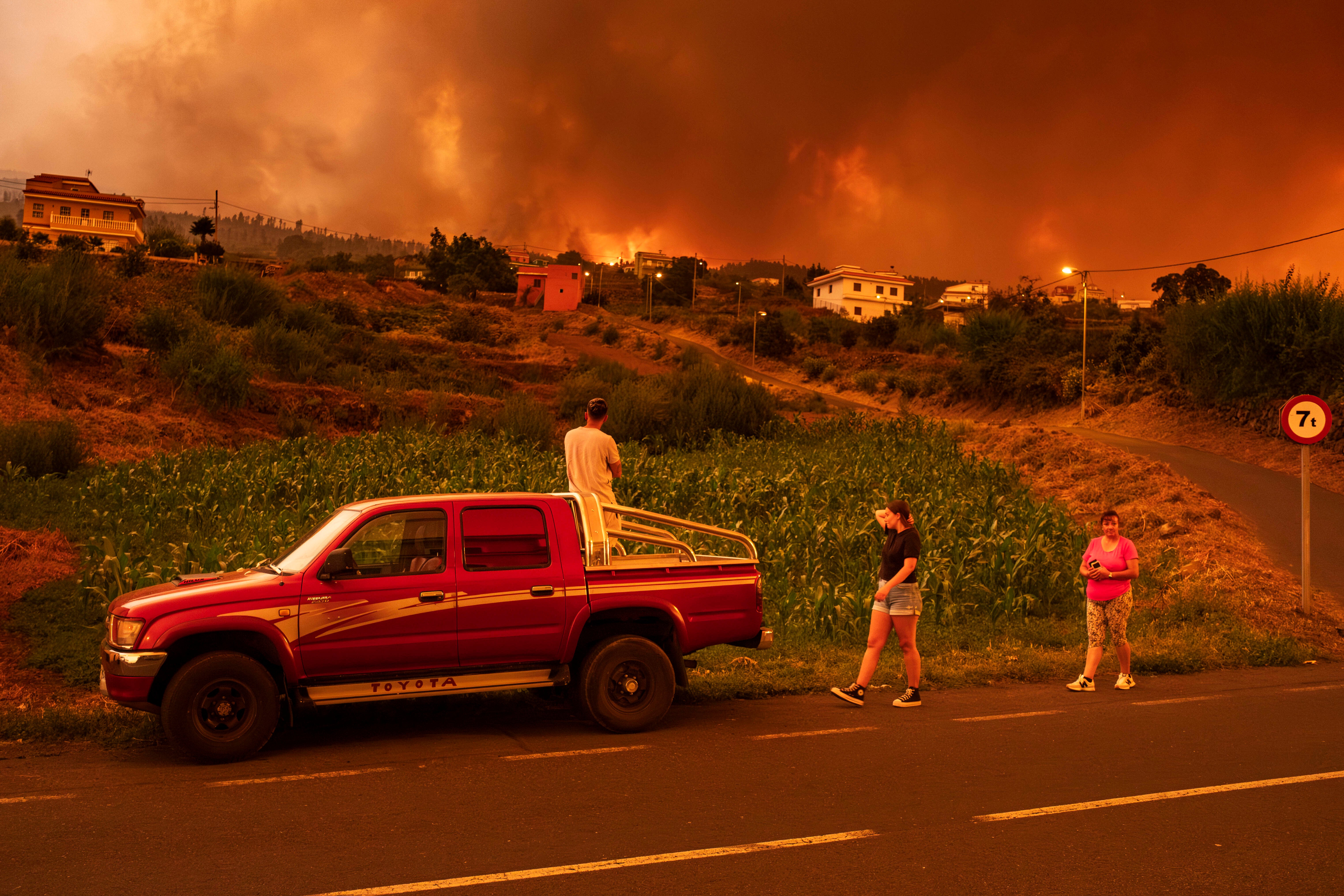 A raging wildfire that has torn through Tenerife was started deliberately, officials said