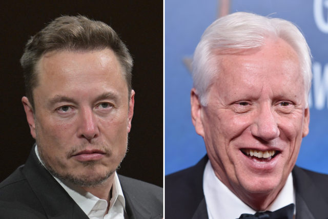 <p>Elon Musk and James Woods</p>