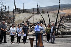 Biden tells Hawaii that the US ‘grieves with you’ as he surveys Maui wildfire devastation