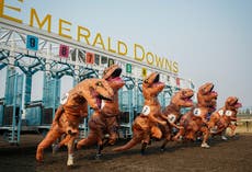 'T. rexes' race to photo finish at Washington state track