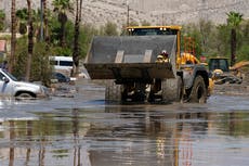 Storm Hilary – live: California reels from mudslides and flooding as hurricane remnants drench Nevada