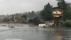 Mudflow rushes down hillside as Tropical Storm Hilary makes landfall in California