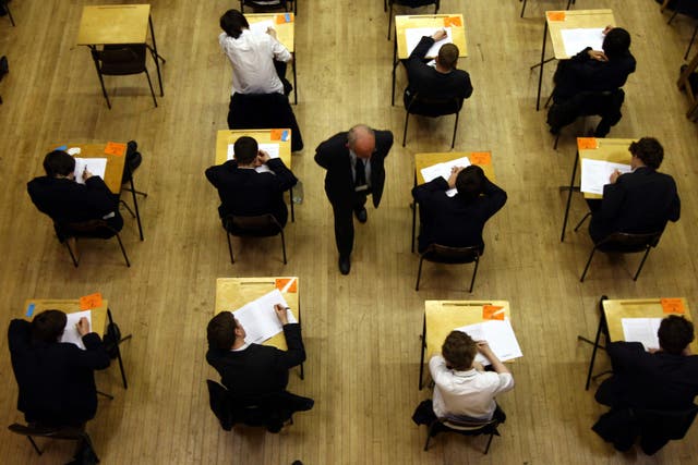Students in England, Wales and Northern Ireland will receive their GCSE results on Thursday (PA)