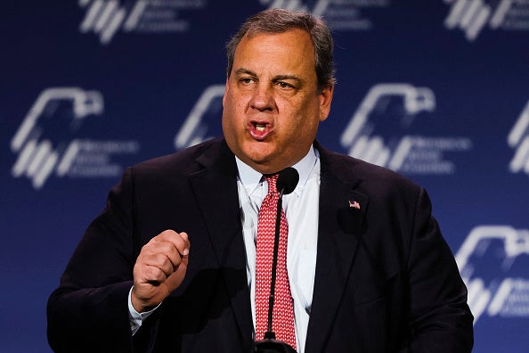Former New Jersey Governor Chris Christie speaks at the Republican Jewish Coalition Annual Leadership Meeting
