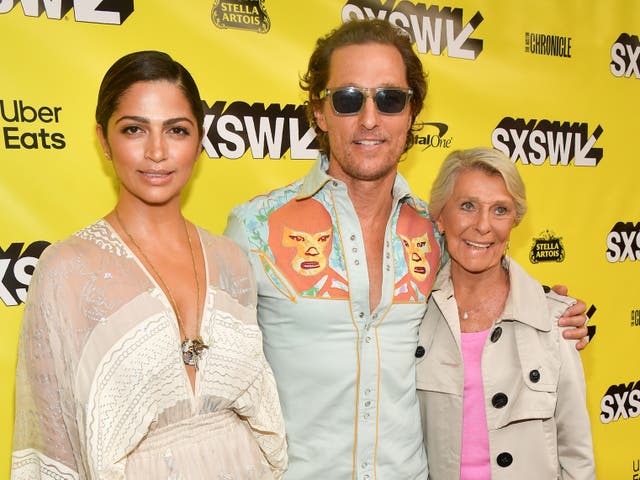 <p>Camila Alves, Matthew McConaughey, and Mary Kathlene McCabe attend the "The Beach Bum" Premiere 2019 SXSW Conference and Festivals at Paramount Theatre on March 09, 2019</p>