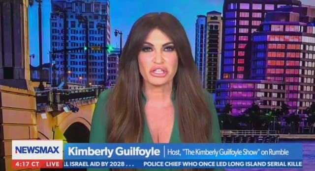 <p>Kimberly Guilfoyle rails against Fox News in a Newsmax interview</p>