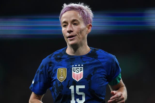 Megan Rapinoe, pictured, has criticised the conduct of Spain’s football federation president Luis Rubiales after Sunday’s World Cup final (Nick Potts/PA)