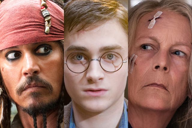 <p>Johnny Depp in ‘Pirates of the Caribbean’, Daniel Radcliffe in ‘Harry Potter’ and Jamie Lee Curtis in ‘Halloween Ends' </p>