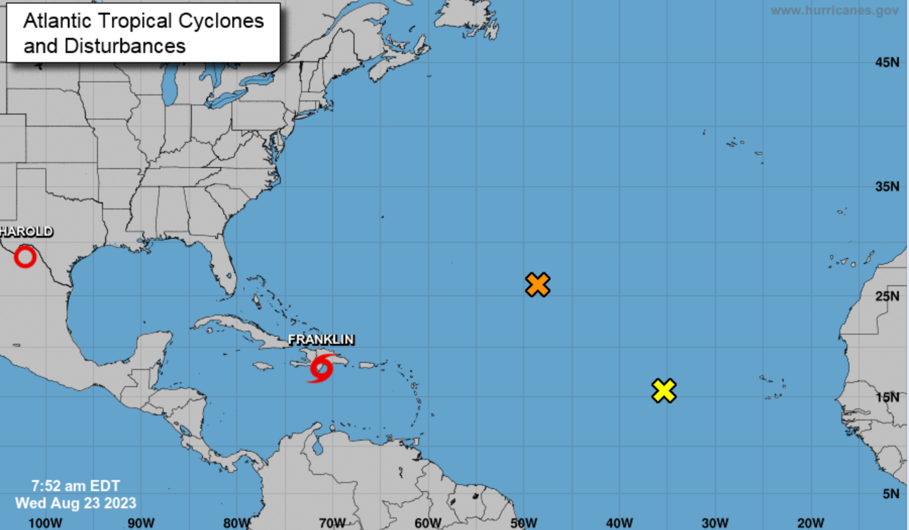 A record number of tropical storms and disturbances have formed in the last 39 hours