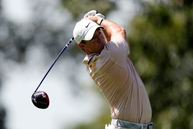 Rory McIlroy will begin the Tour Championship three shots behind world number one Scottie Scheffler (George Walker IV/AP)