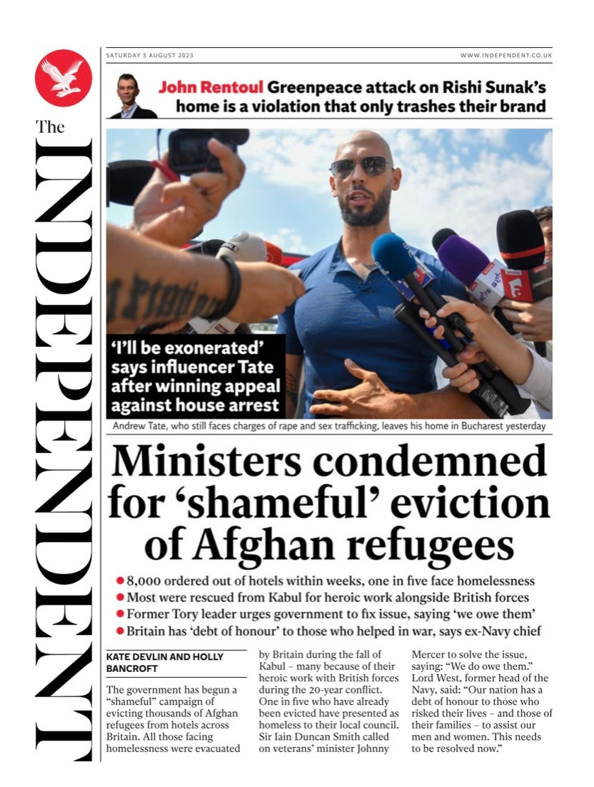 Ministers condemned for ‘shameful’ eviction of Afghan refugees