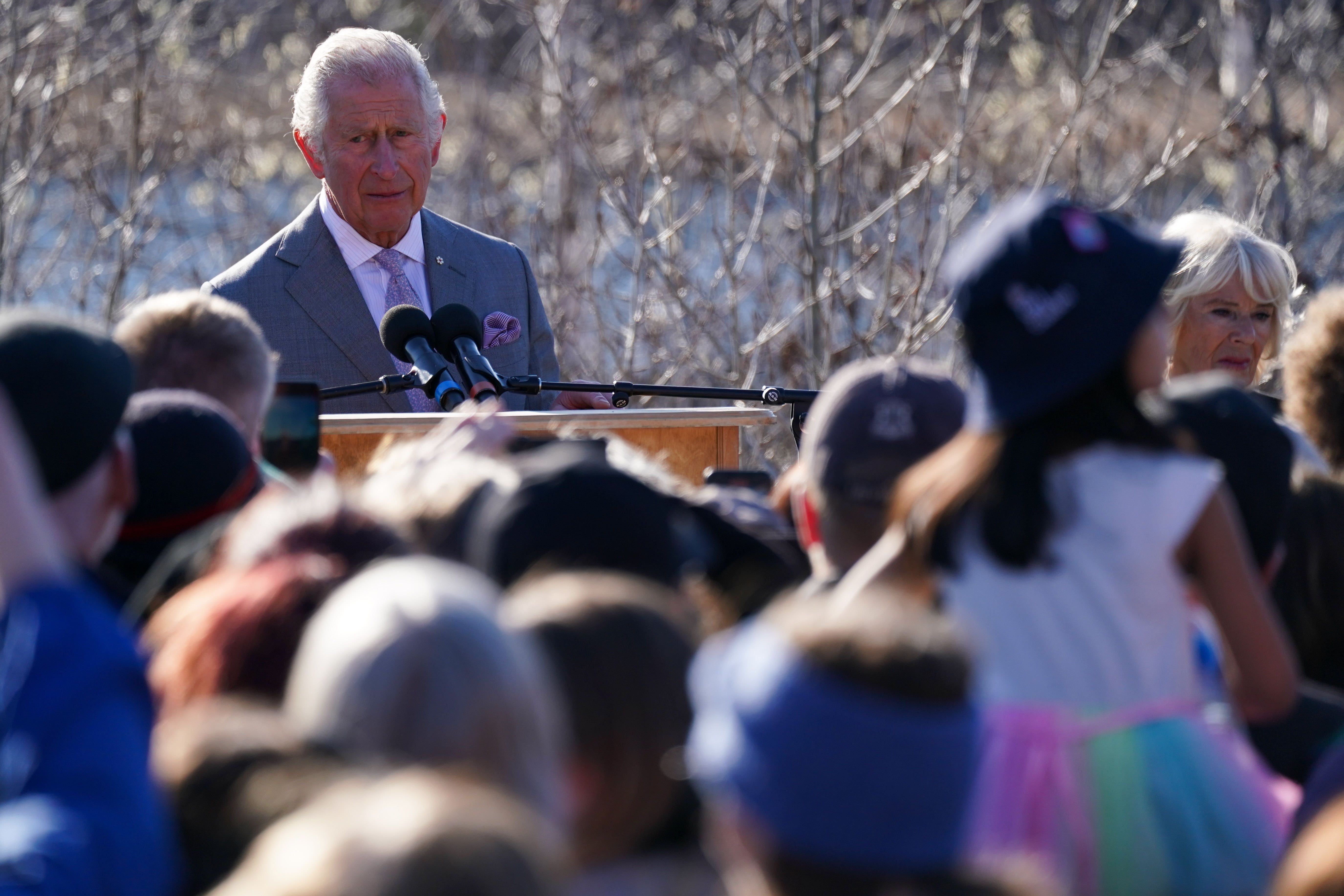 The King visited Yellowknife last year (Jacob King/PA)