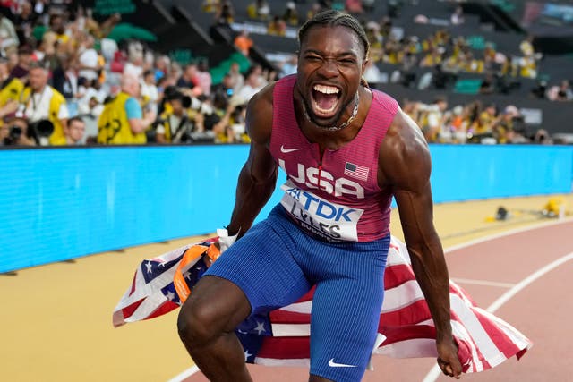 <p>Noah Lyles won three gold medals at last year’s World Championships </p>