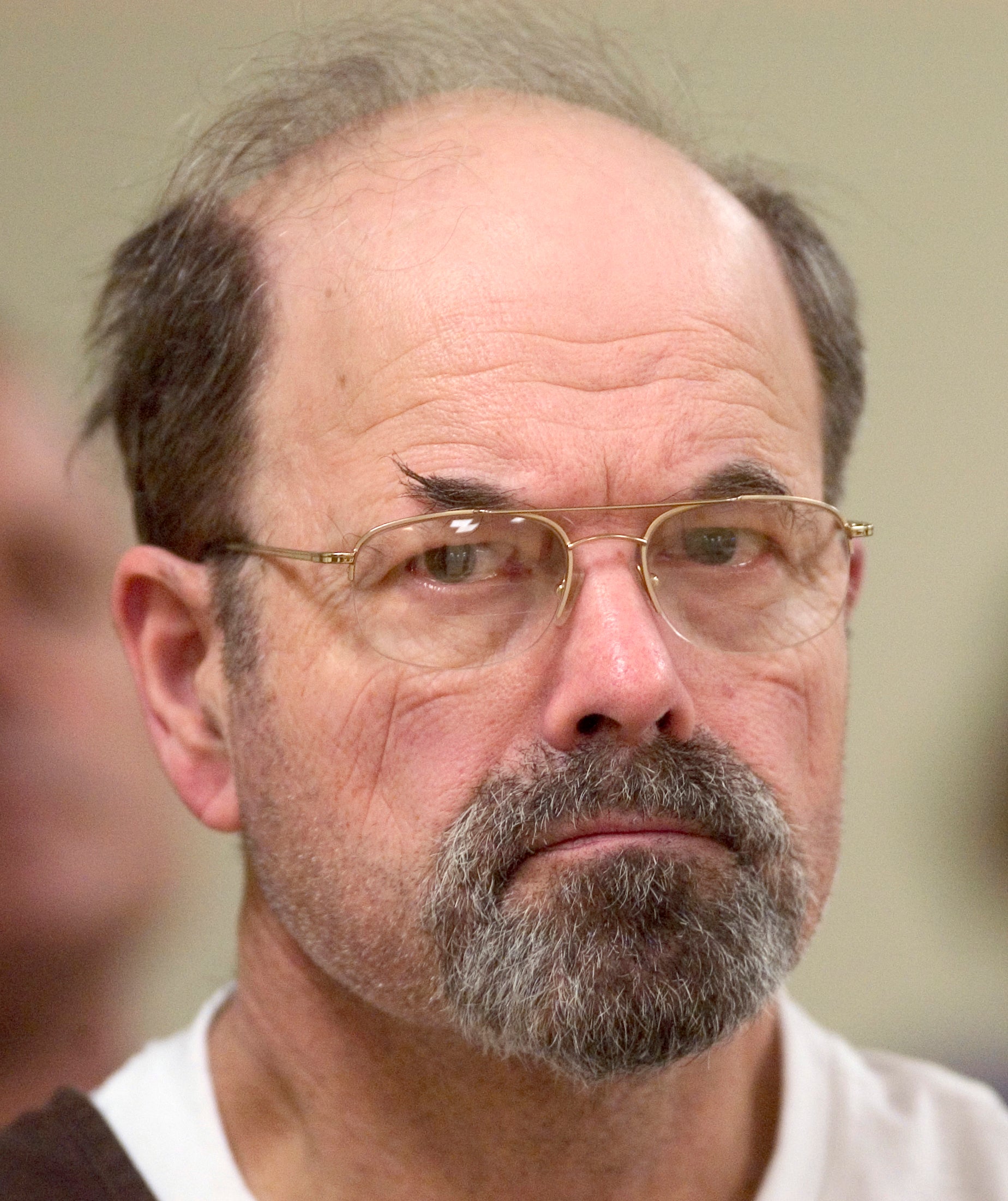 Convicted BTK killer Dennis Rader listens during a court proceeding in October 2005.