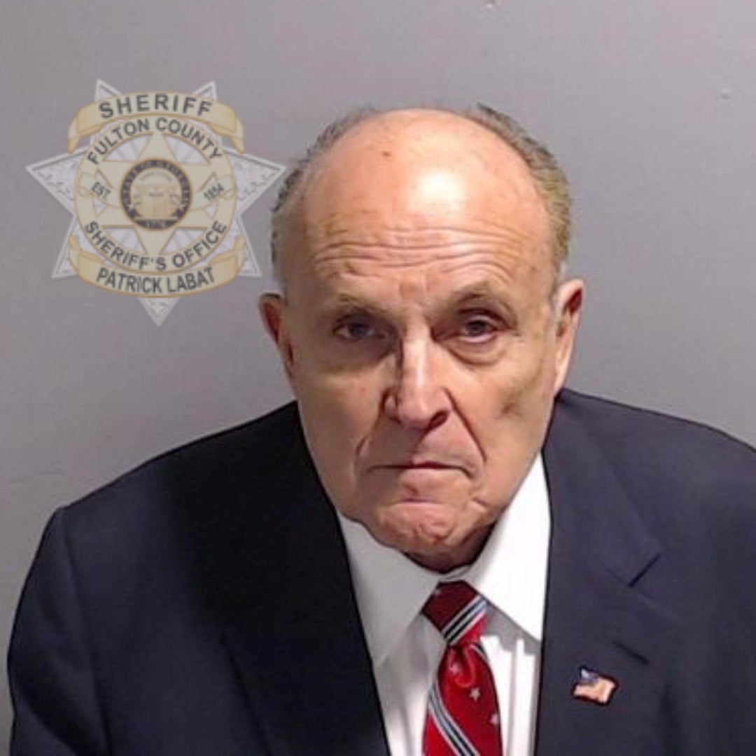 Rudy Giuliani, who served as former U.S. Donald Trump's personal lawyer, is shown in a police booking mugshot released by the Fulton County Sheriff's Office,