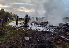 Independent verified footage shows plane wreck believed to be carrying Yevgeny Prigozhin