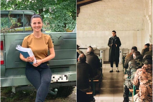 Olena Chekryzhova has spoken about the importance of teaching English to the Ukrainian military (Olena Chekryzhova/PA)