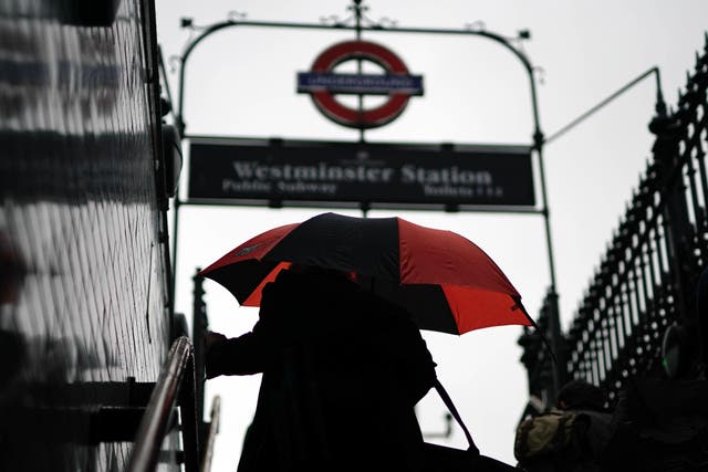 Commuters will face heavy rain on their way to work (Aaron Chown/PA)