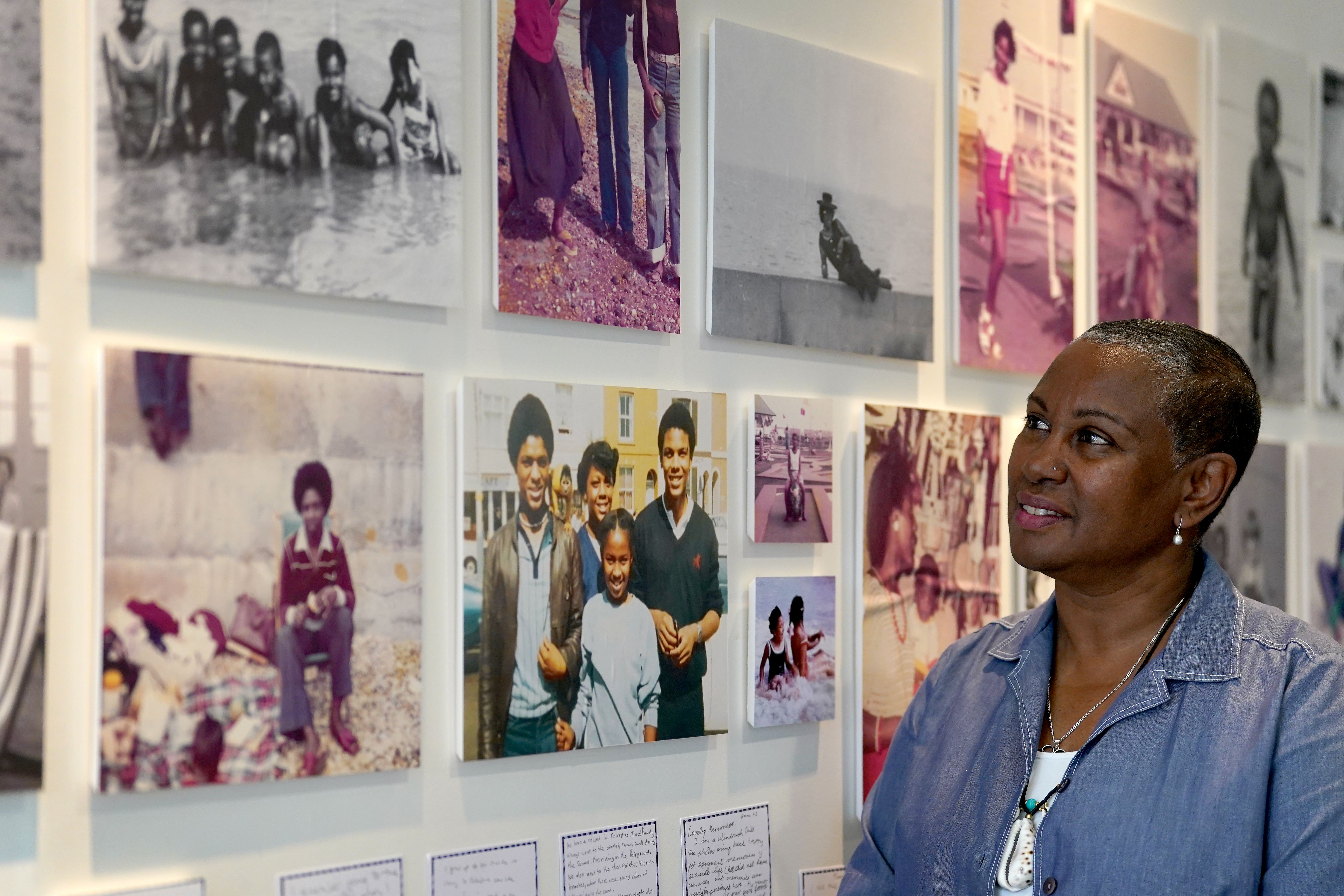 Anita McKenzie’s Seaside Memories exhibition at Folkestone Museum in Kent honours the legacy of the Windrush generation by showcasing the ‘widely un-acknowledged’ experiences of black communities enjoying the UK seaside (Gareth Fuller/PA)