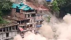 Watch: Landslide destroys homes in India after heavy monsoon rain