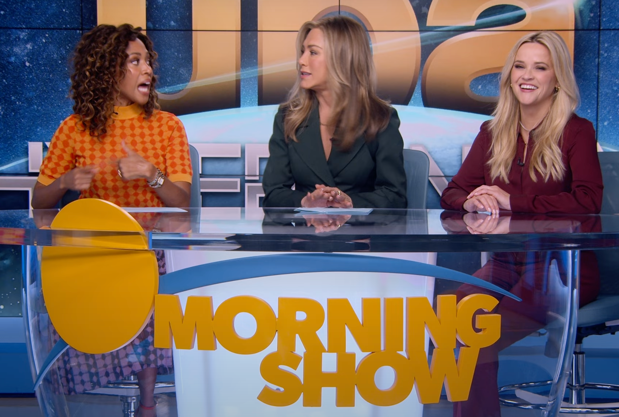 Nicole Beharie, Jennifer Aniston and Reese Witherspoon in ‘The Morning Show’