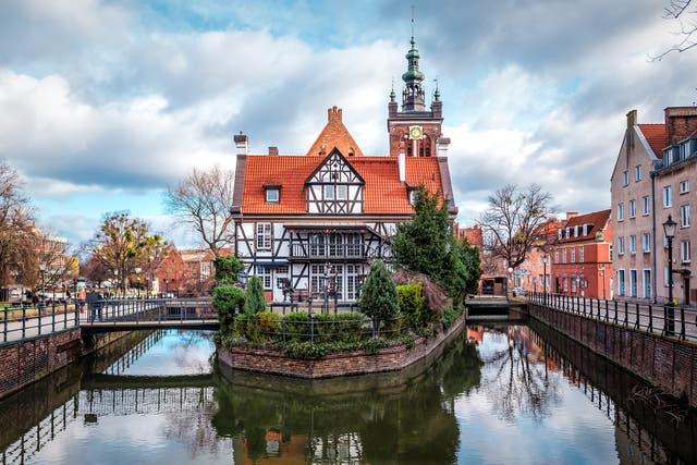 <p>An old mill on the canal in the handsome city Gdansk</p>