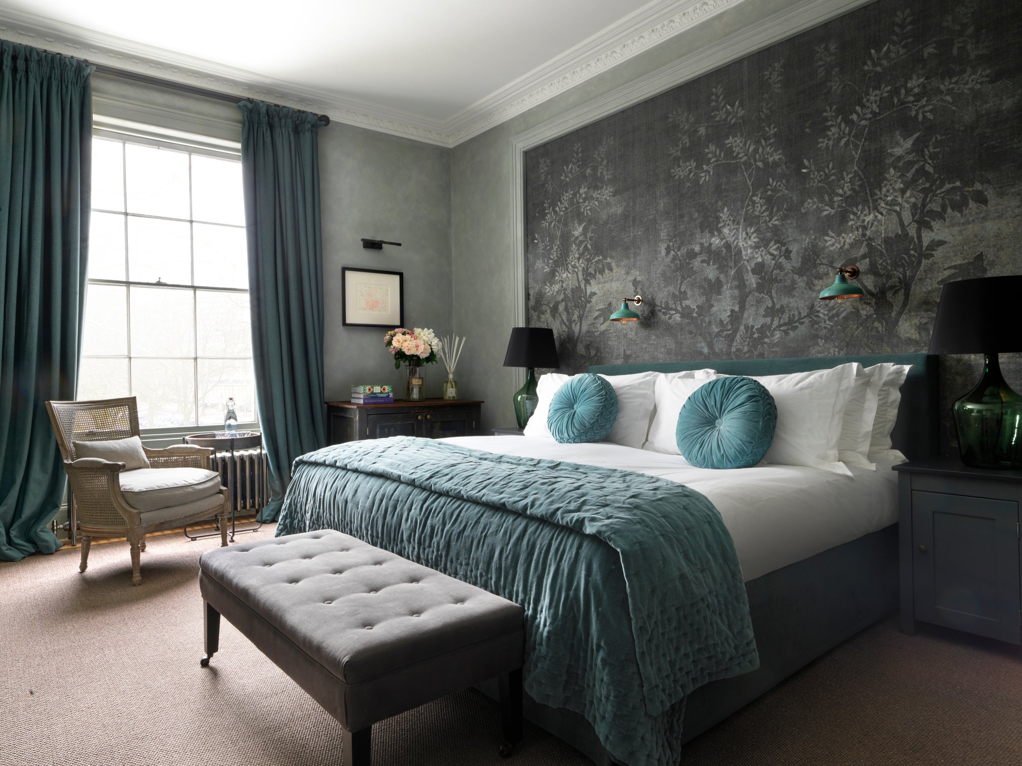 The bedrooms at No.131 The Promenade exude opulence and glamour