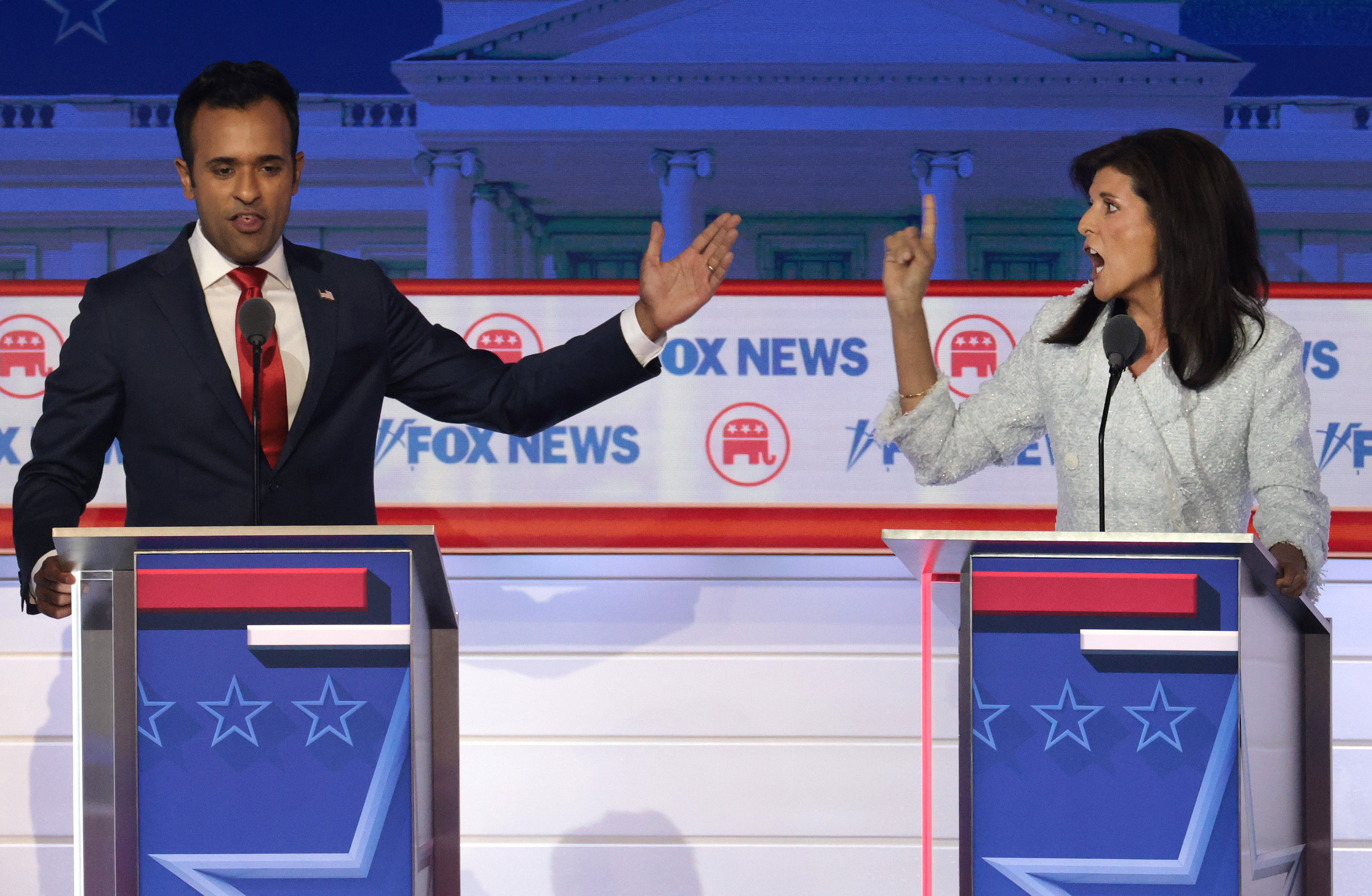 Ramaswamy and Haley clash over foreign policy during the first Republican candidates’ debate