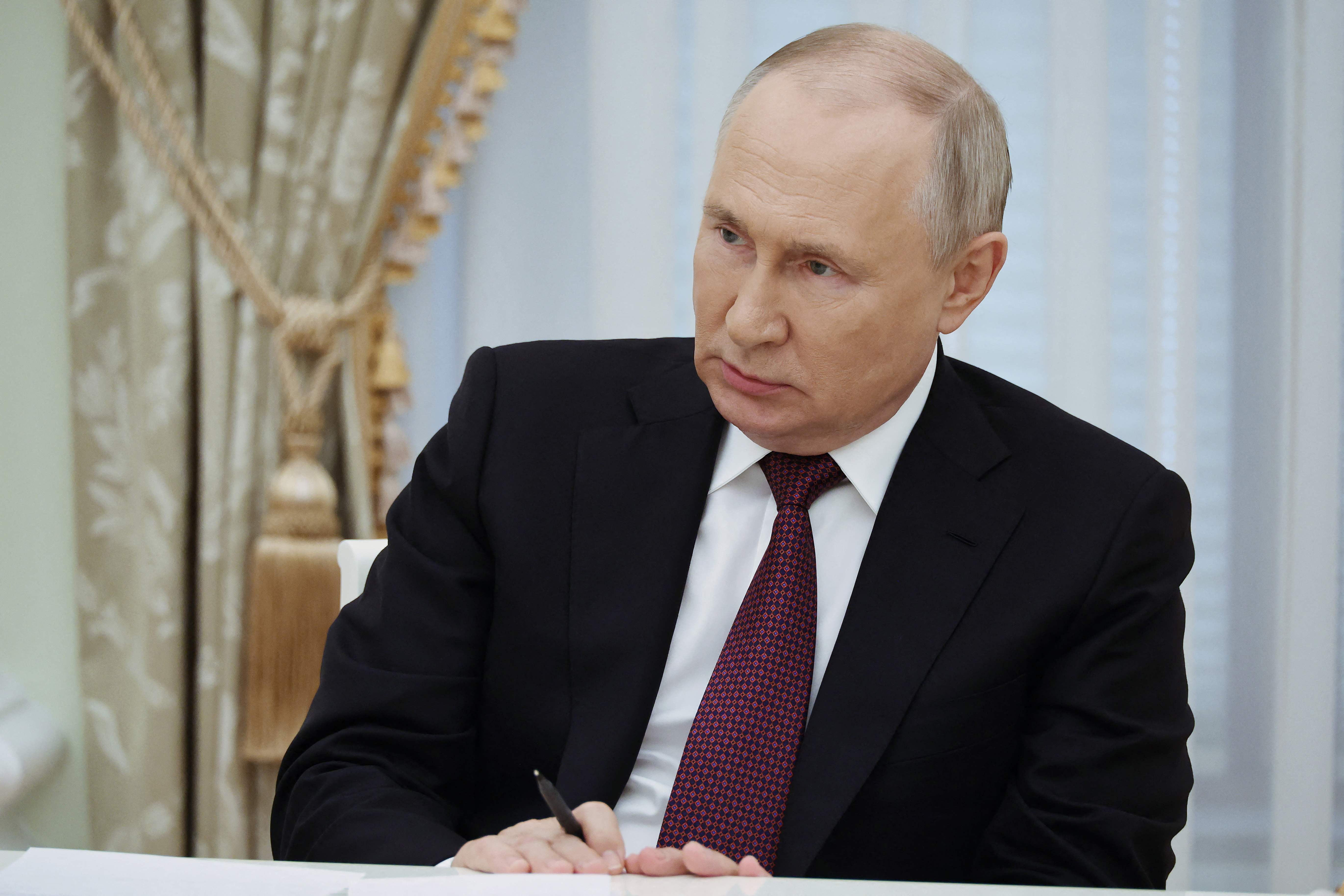 Vladimir Putin in the Kremlin on Thursday