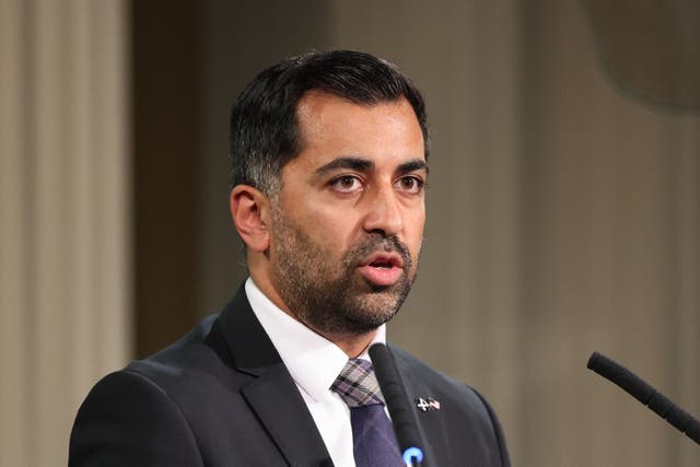Humza Yousaf said that the Prime Minister is in climate denial (Robert Perry/PA)