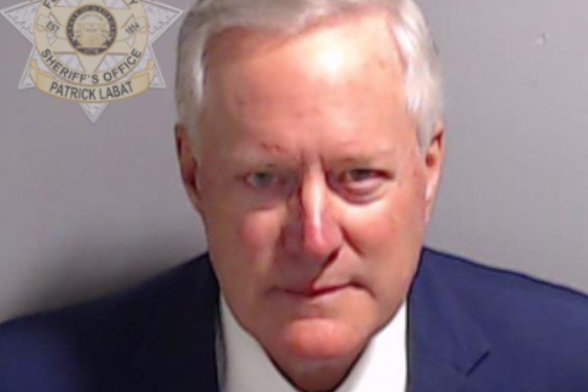 Mark Meadows surrenders in Atlanta for efforts to overturn the 2020 presidential election