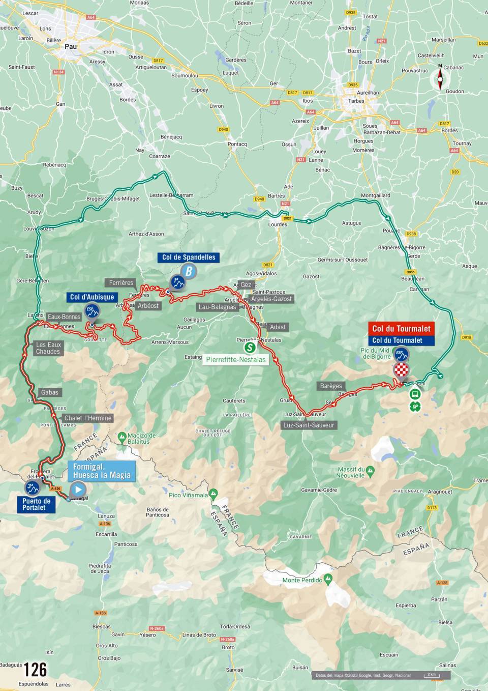 La Vuelta a Espana 2023 – stage 13 map