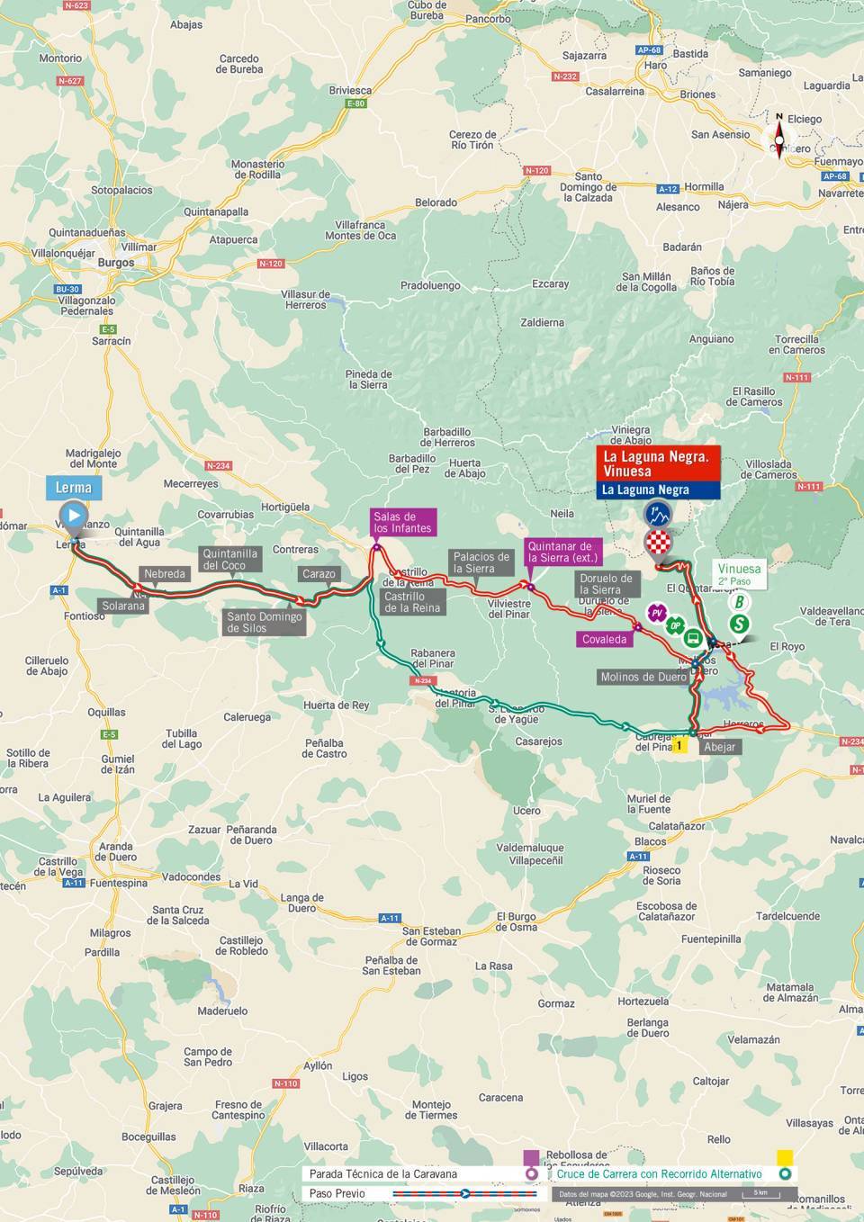 La Vuelta a Espana 2023 – stage 11 map