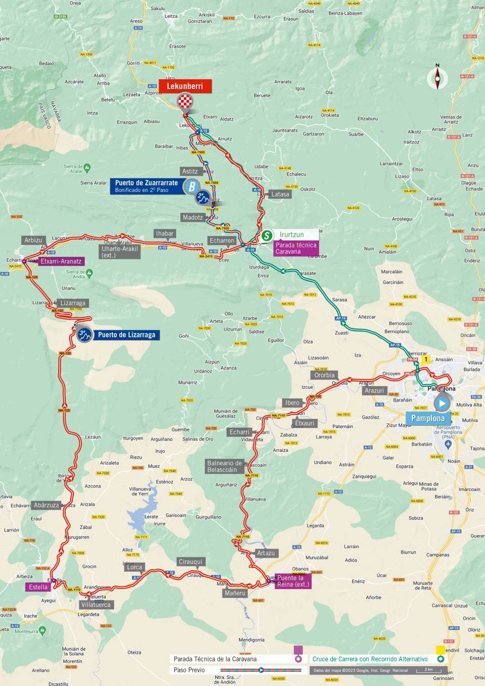La Vuelta a Espana 2023 – stage 15 map