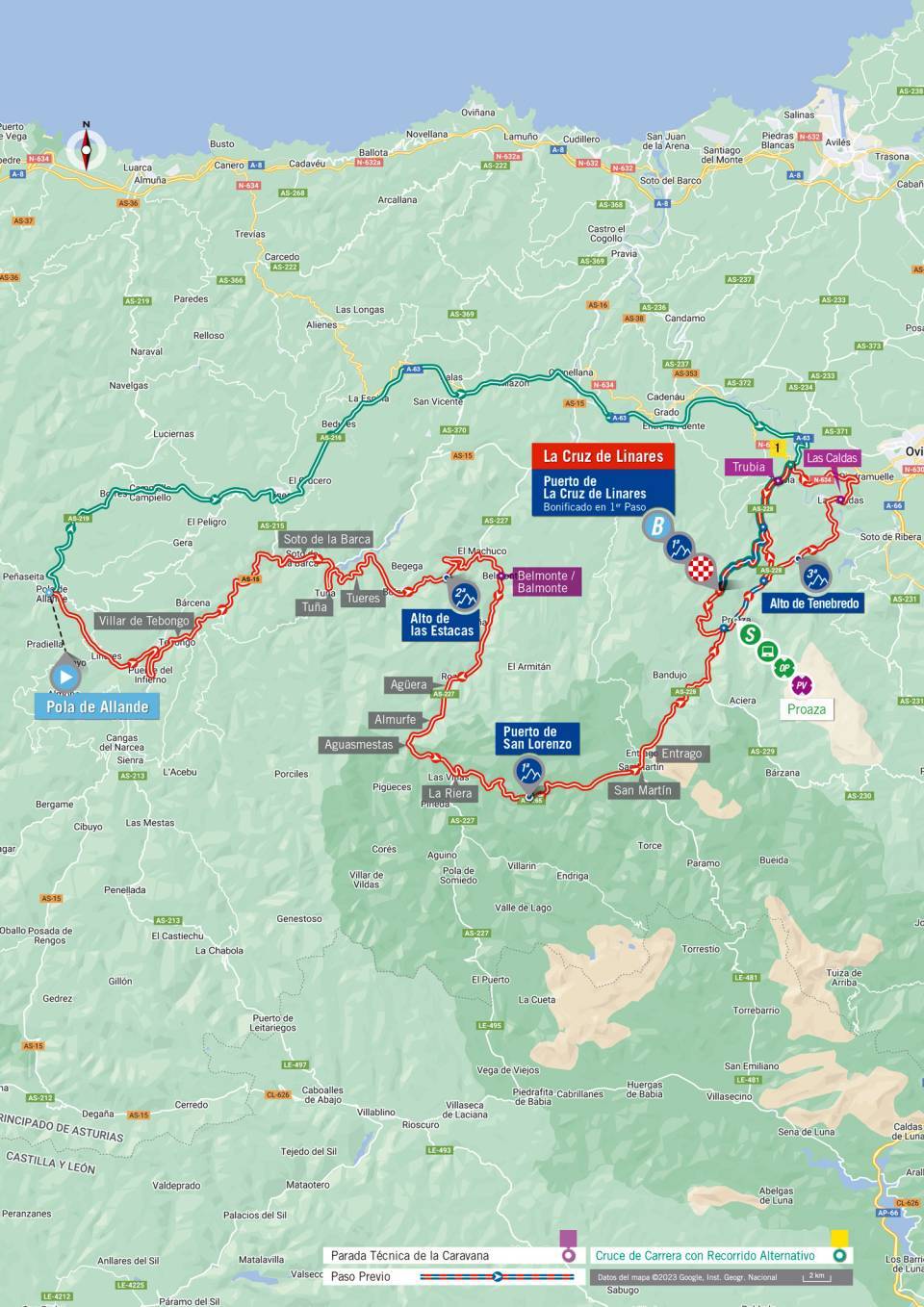 La Vuelta a Espana 2023 – stage 18 map