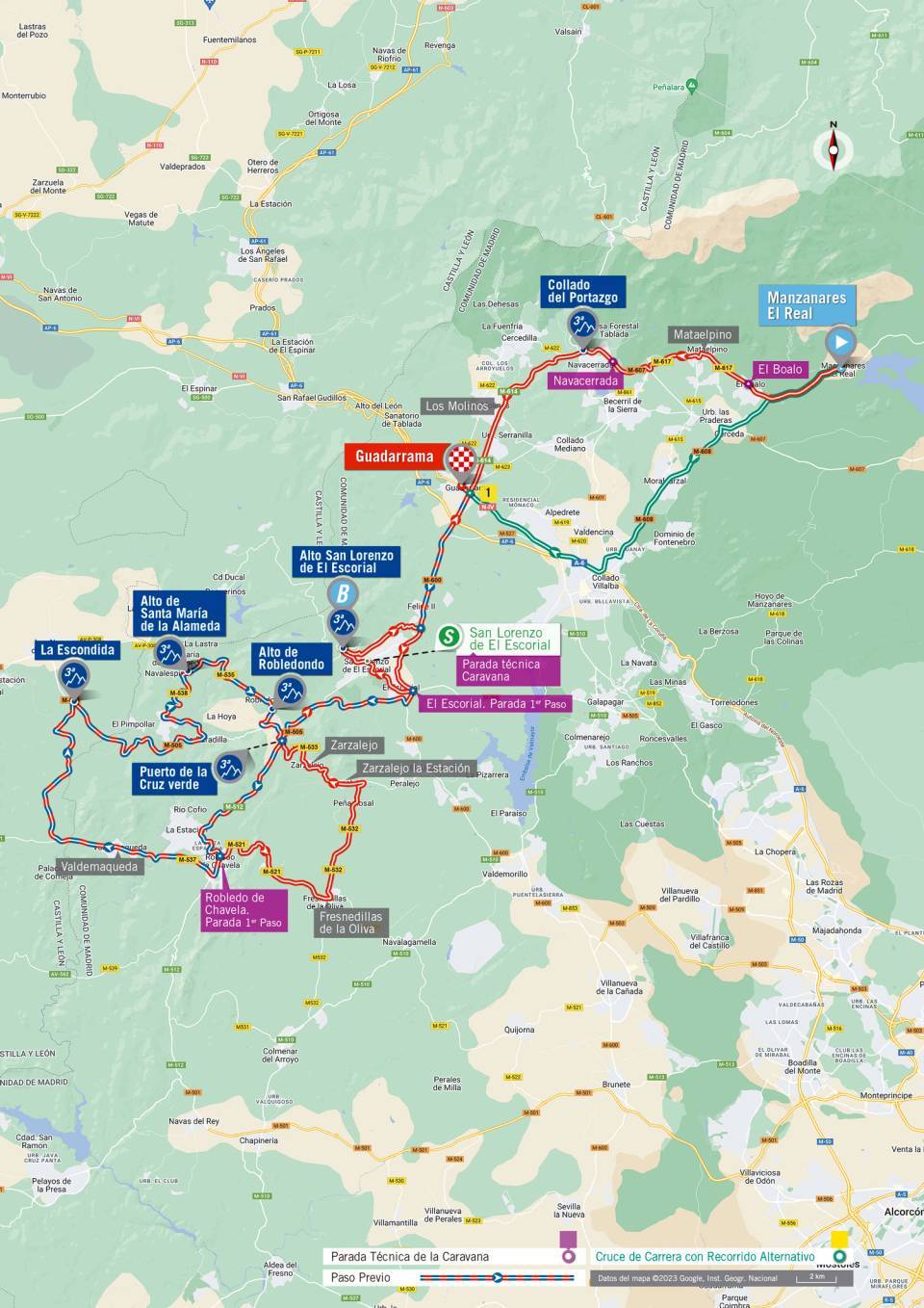 La Vuelta a Espana 2023 – stage 20 map