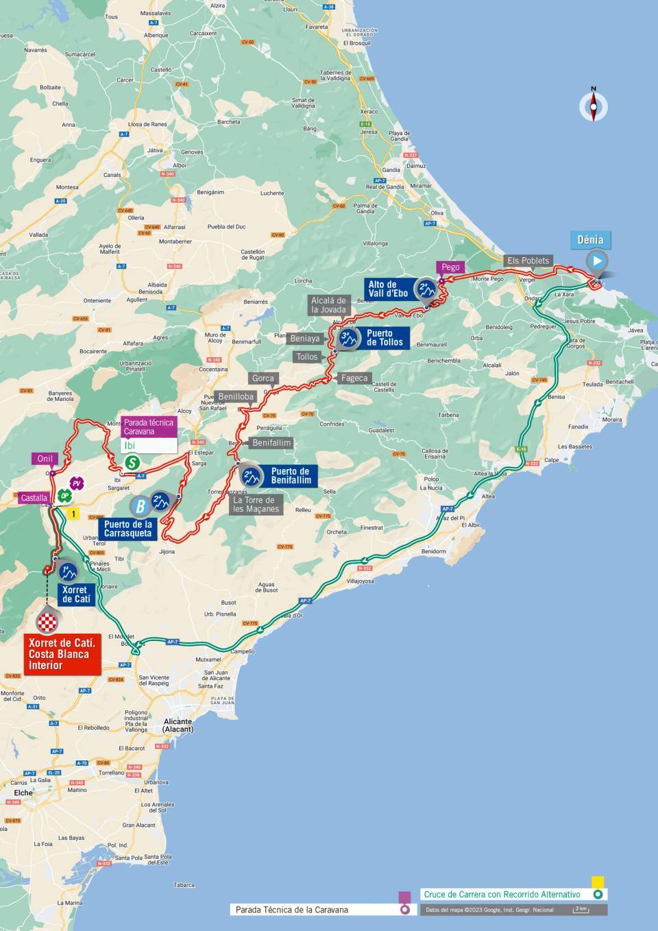 La Vuelta a Espana 2023 – stage 8 map