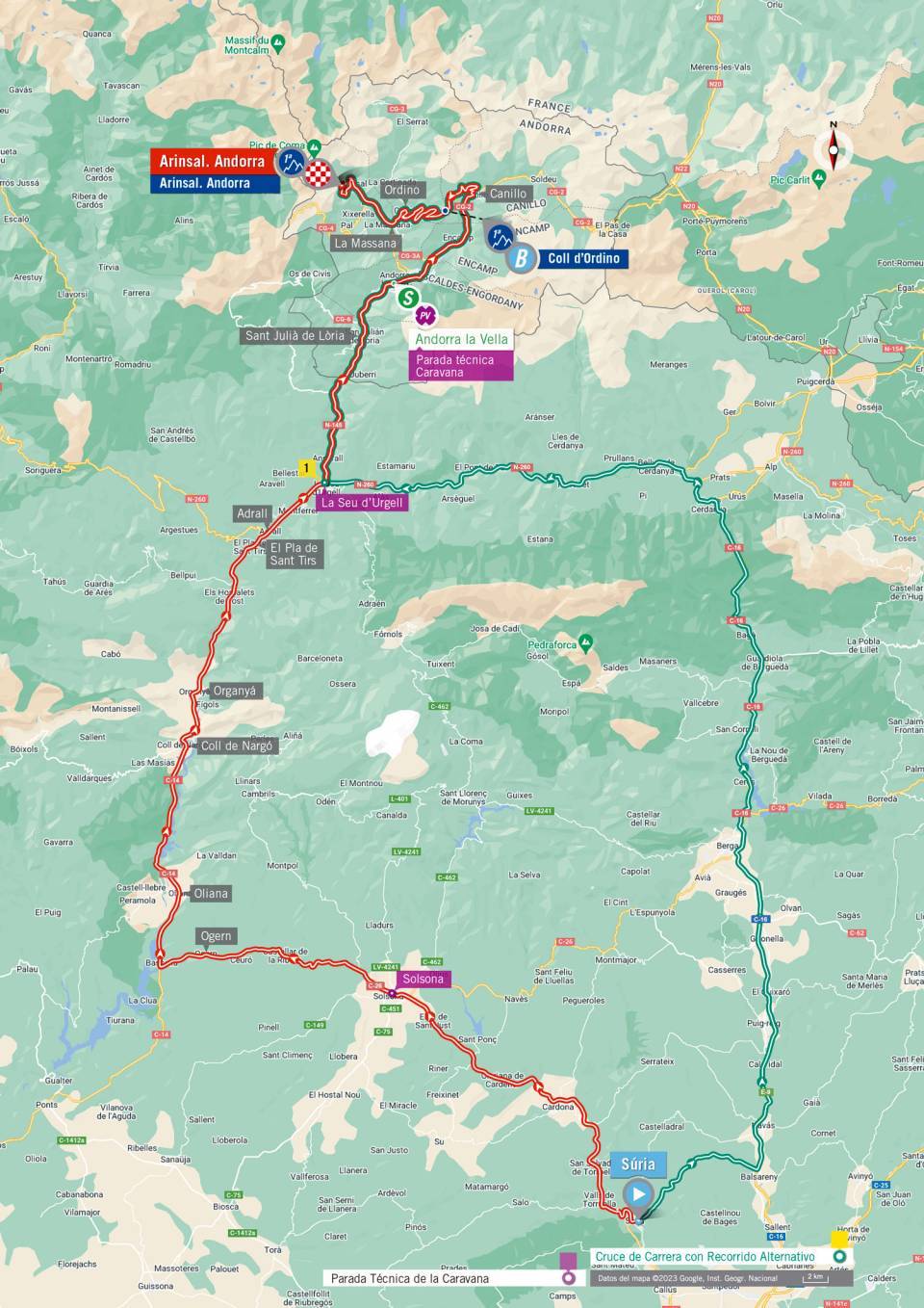 La Vuelta a Espana 2023 – stage 3 map