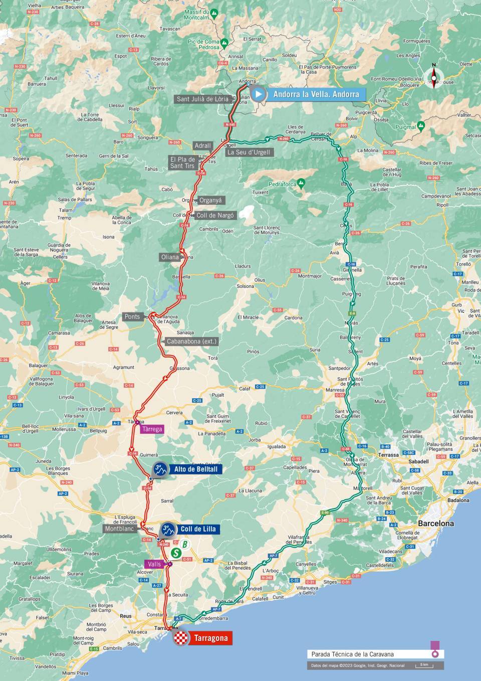 La Vuelta a Espana 2023 – stage 4 map