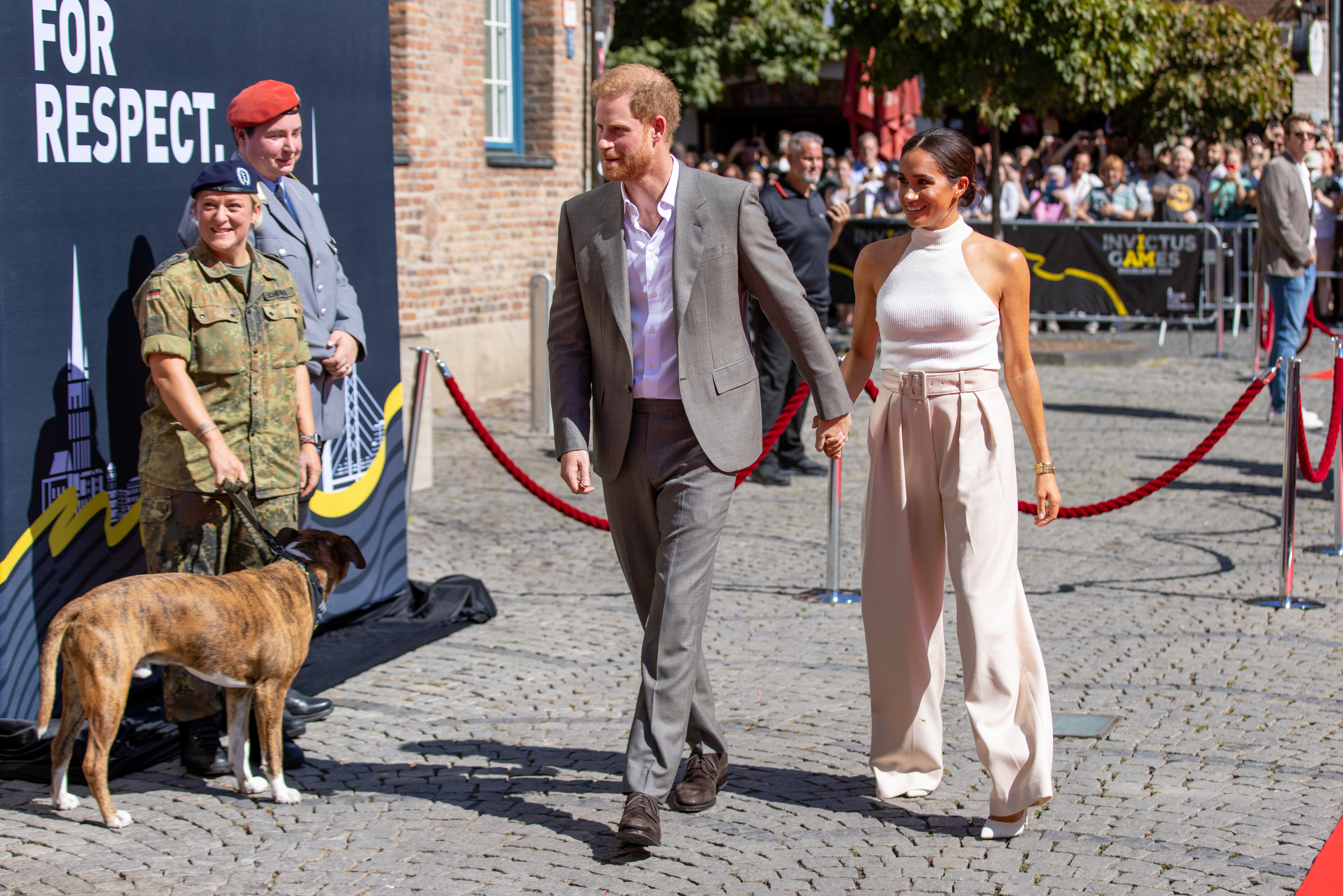 The Duke and Duchess of Sussex pictured in September 2022 as they attend the town hall for the Invictus Games one year ahead of the Düsseldorf event
