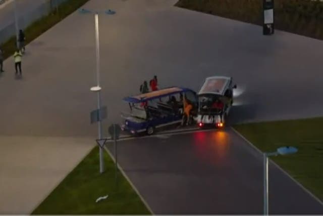 <p>A buggy crash caused havoc ahead of the men’s 200m semi-finals </p>