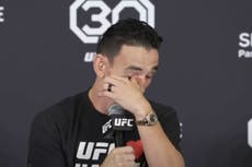 UFC star Max Holloway breaks down in tears while discussing Hawaii wildfires