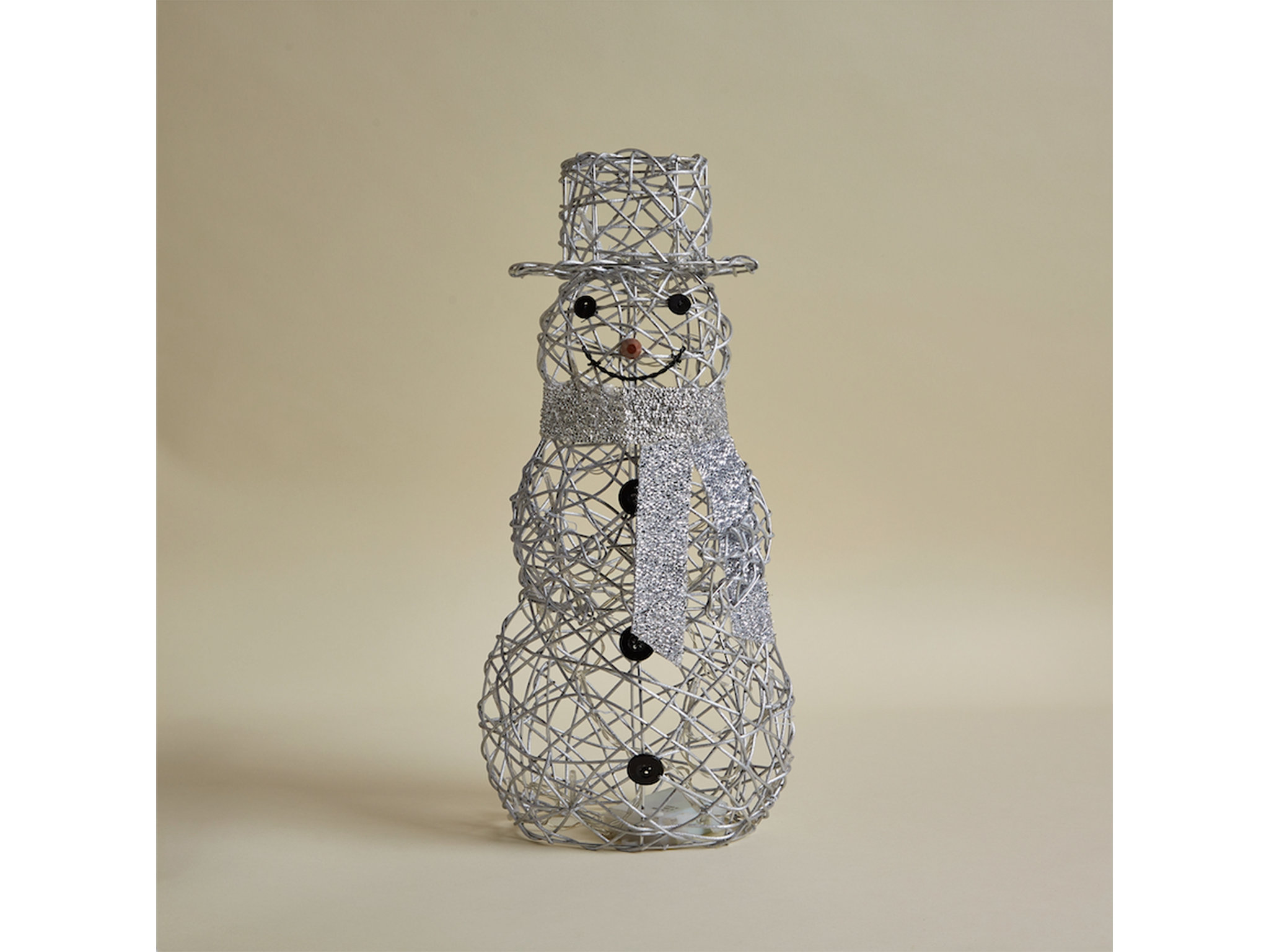 Dunelm silver rattan snowman