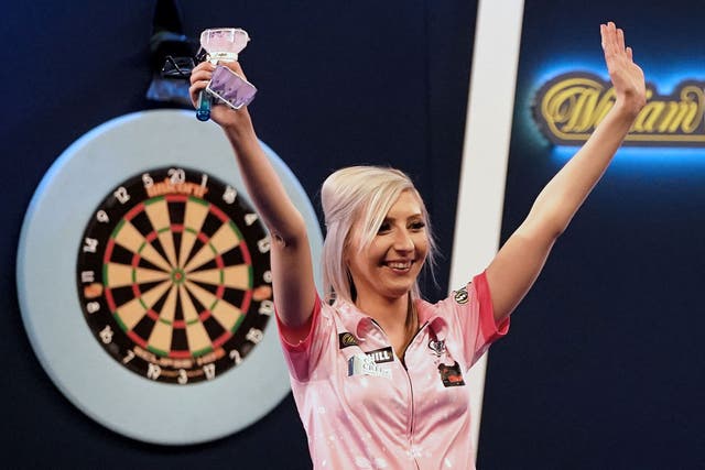 Fallon Sherrock continues to break new ground in darts (Tess Derry/PA)