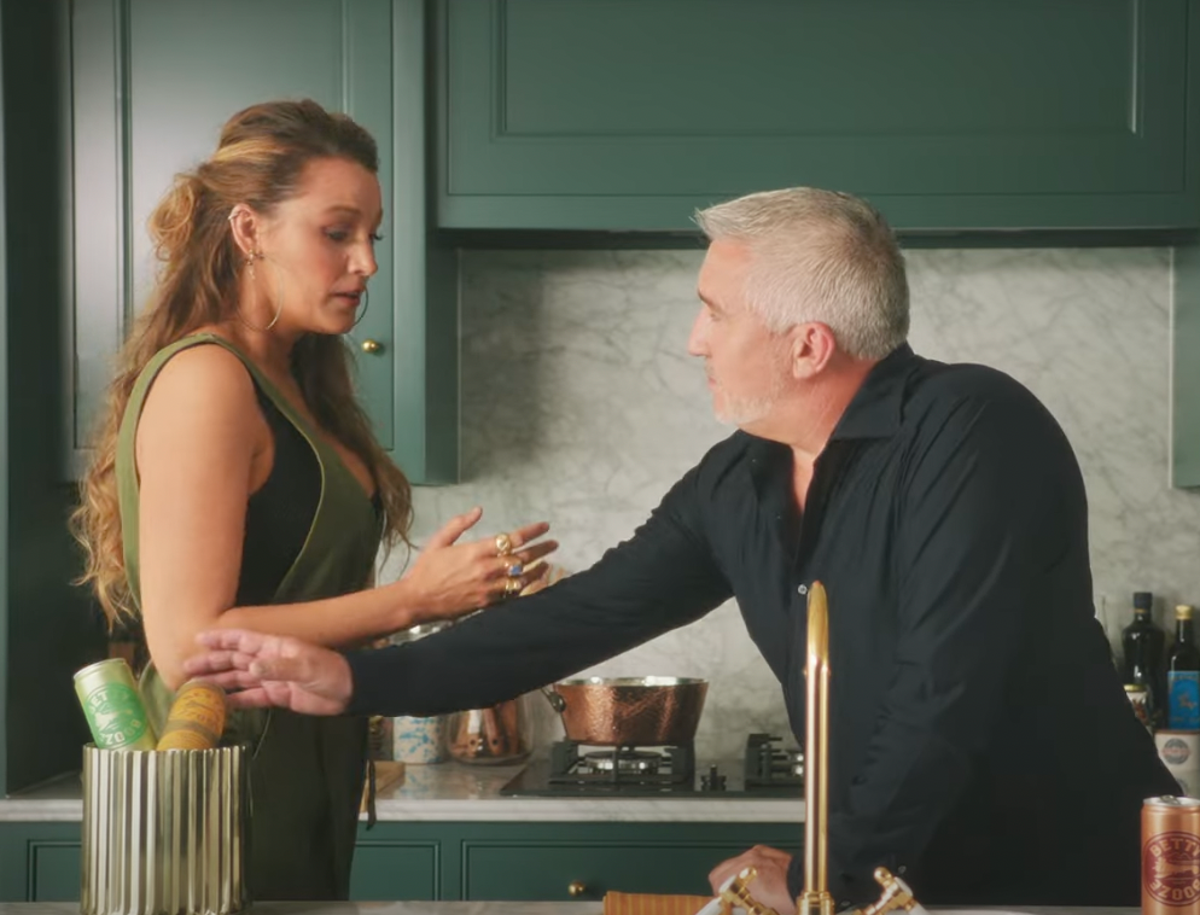 Blake Lively tries to get her own Paul Hollywood handshake after British Bake Off fan visit