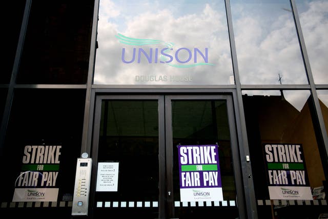 Unison members have voted to strike unless a pay deal can be agreed (Alamy/PA)