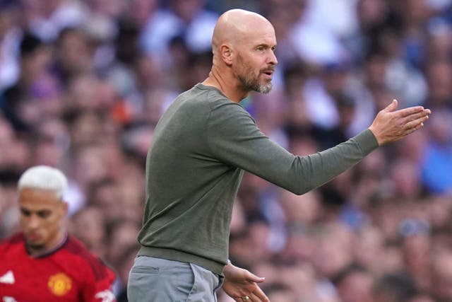 Erik ten Hag was unhappy with Manchester United’s display against Tottenham (John Walton/PA)