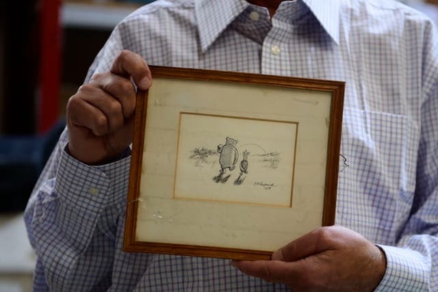 <p>'Last-ever' Winnie the Pooh illustration discovered wrapped in tea towel.</p>