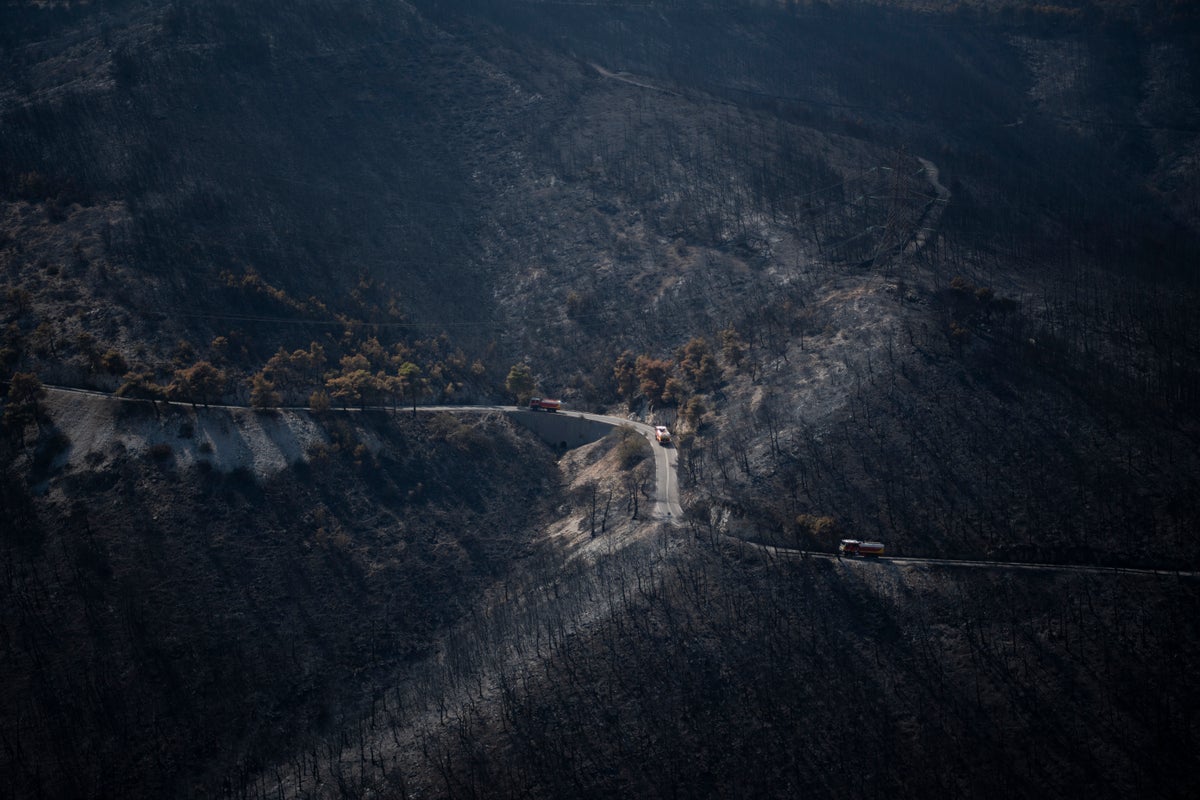 More than 600 firefighters backed by water-dropping aircraft struggle to control wildfires in Greece